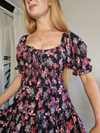 Pink floral mini dress (sample UK 6/8)