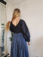 V-neck black blouse (sample UK 6/8)