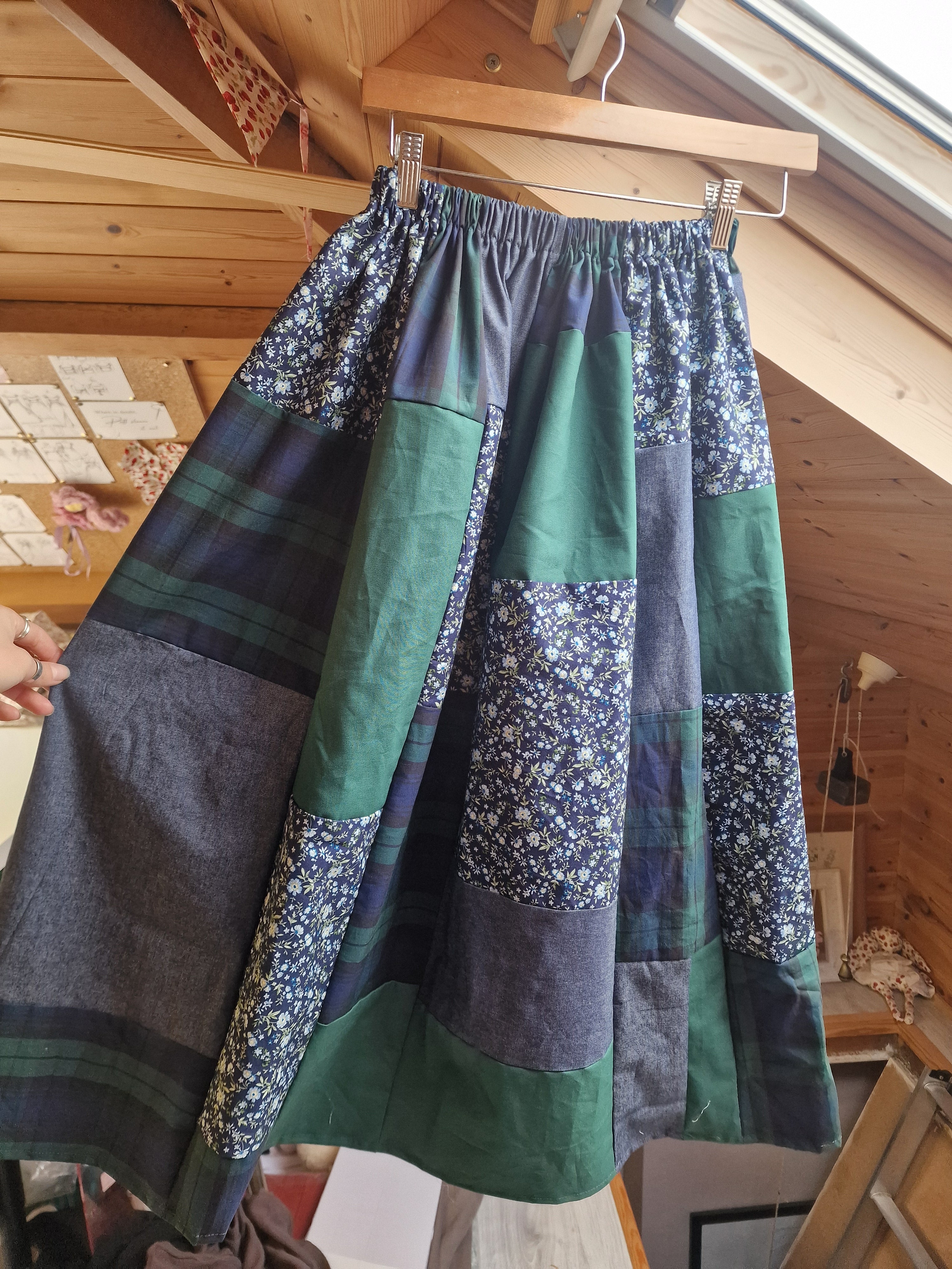 Medium Patchwork Skirt, Choose Your Fabrics!