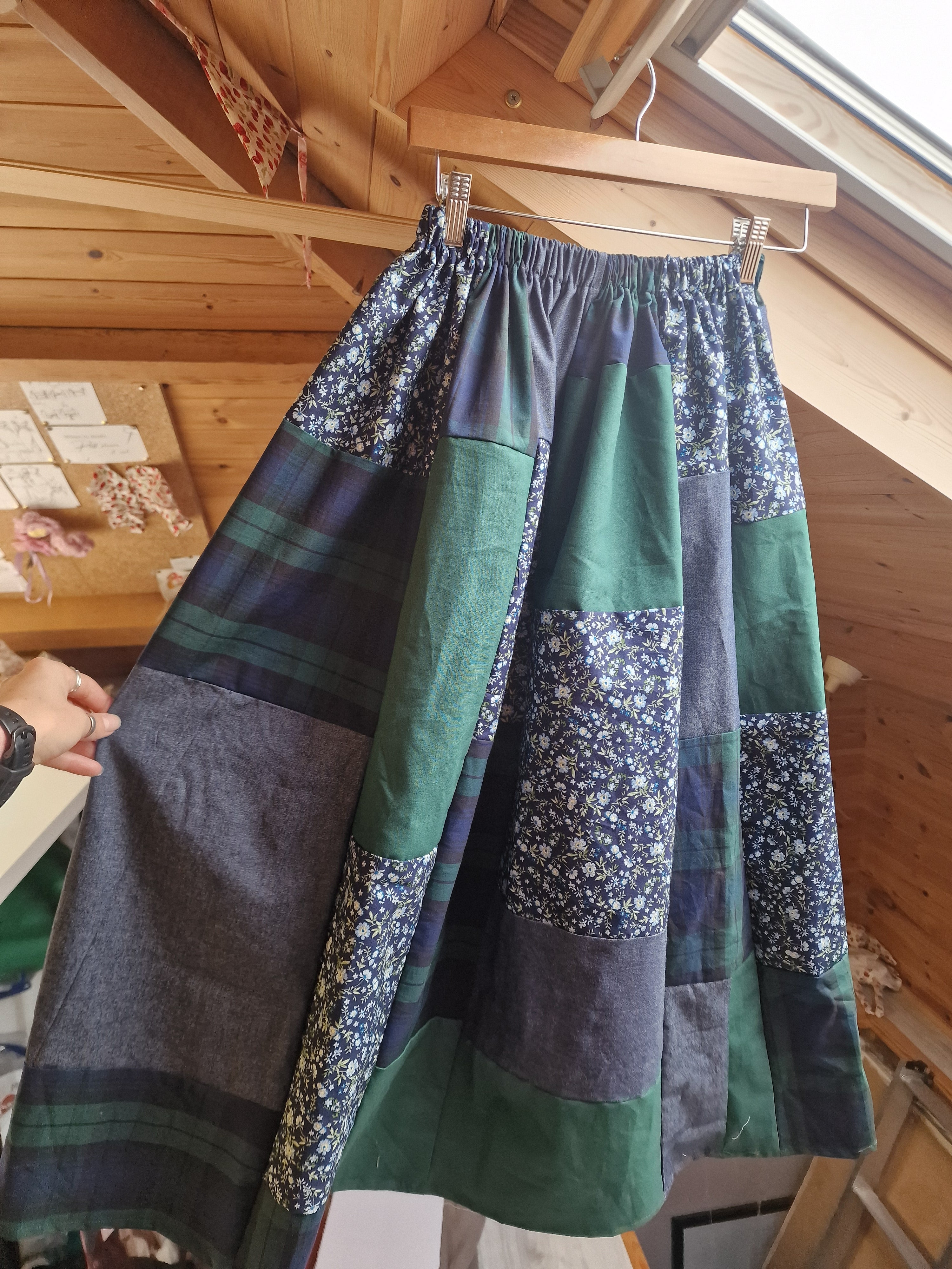 Medium Patchwork Skirt, Choose Your Fabrics!