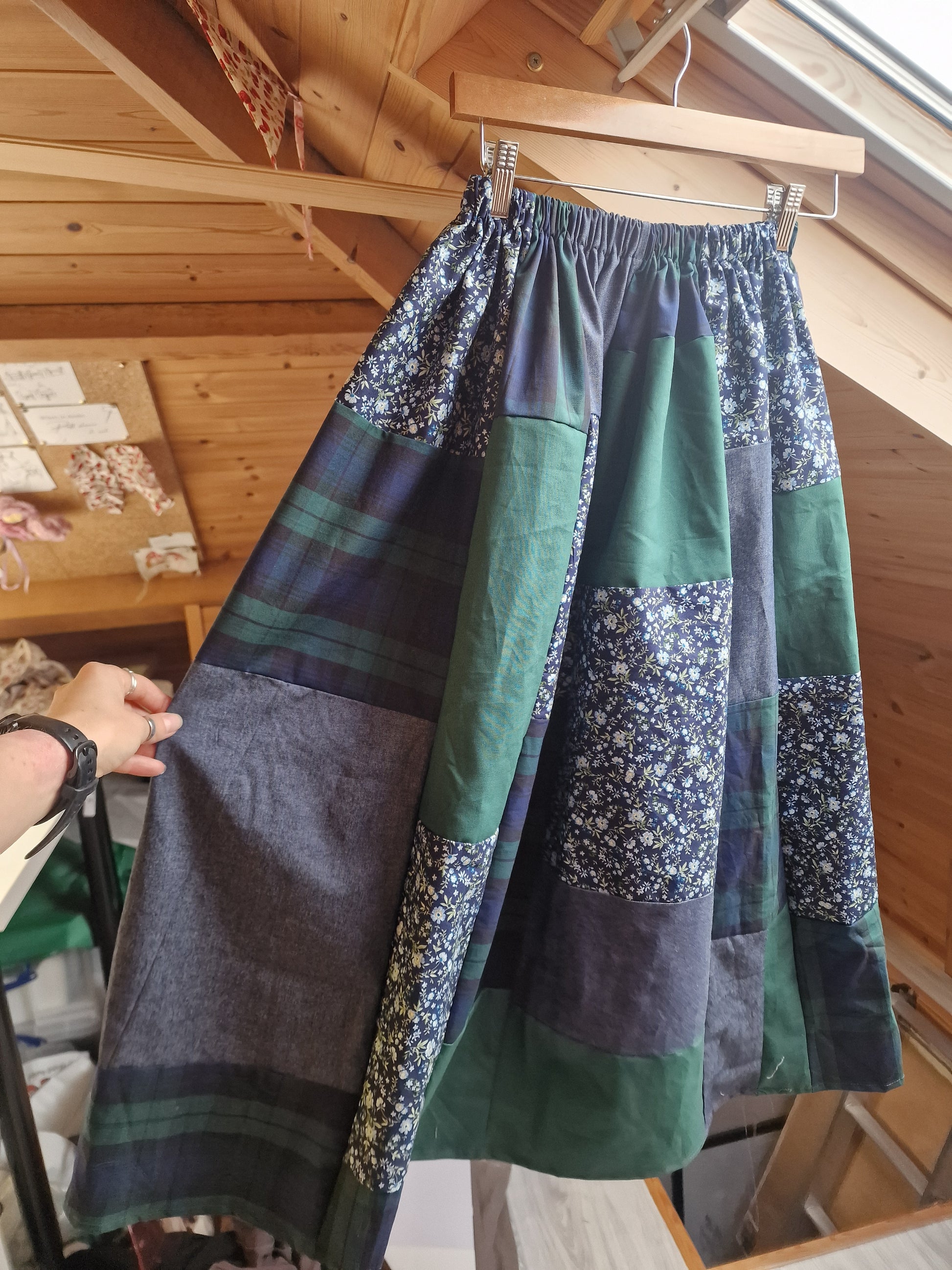 Medium Patchwork Skirt, Choose Your Fabrics!