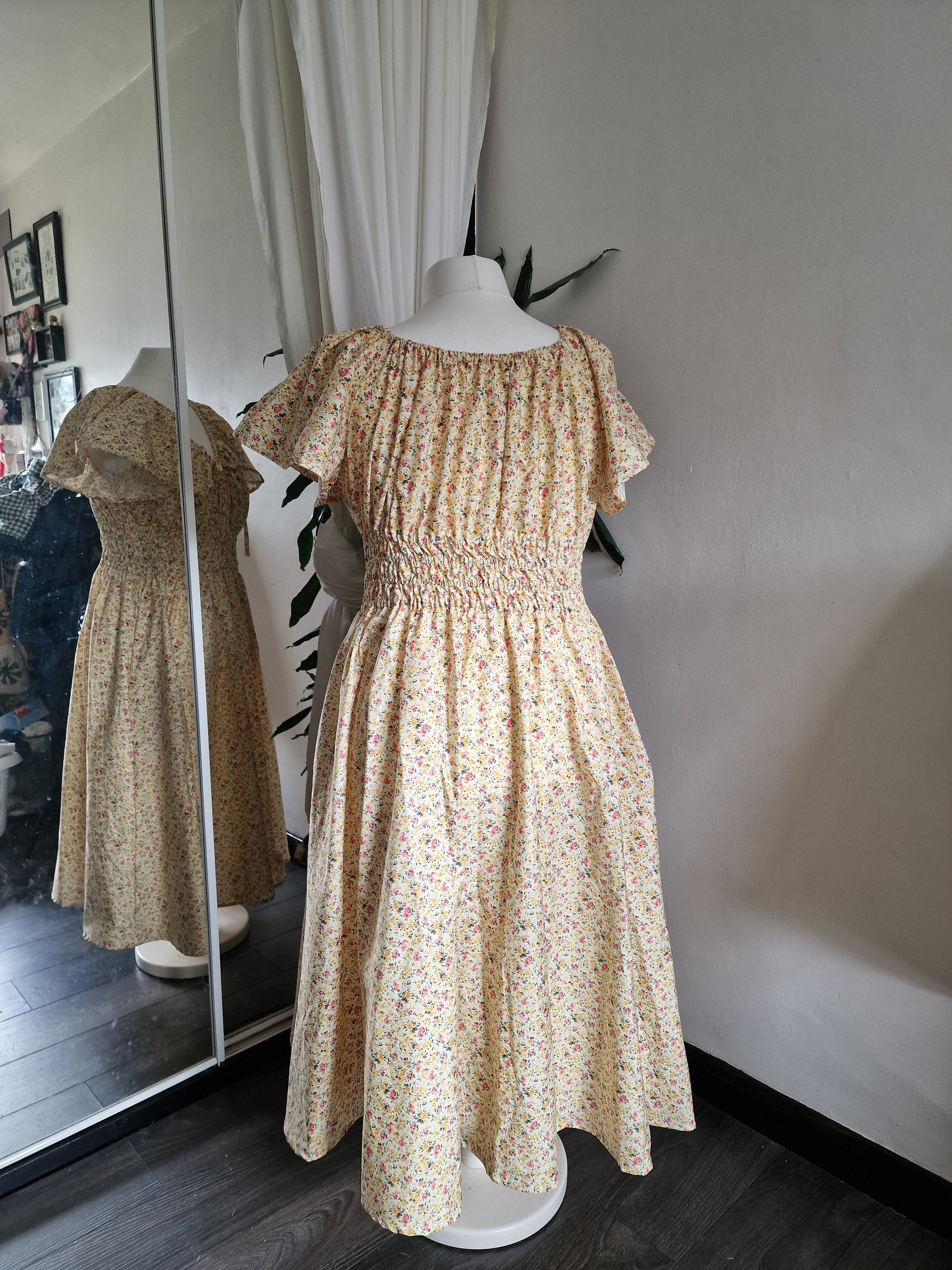 Garden Dress, 5 neckline styles available, optional bow