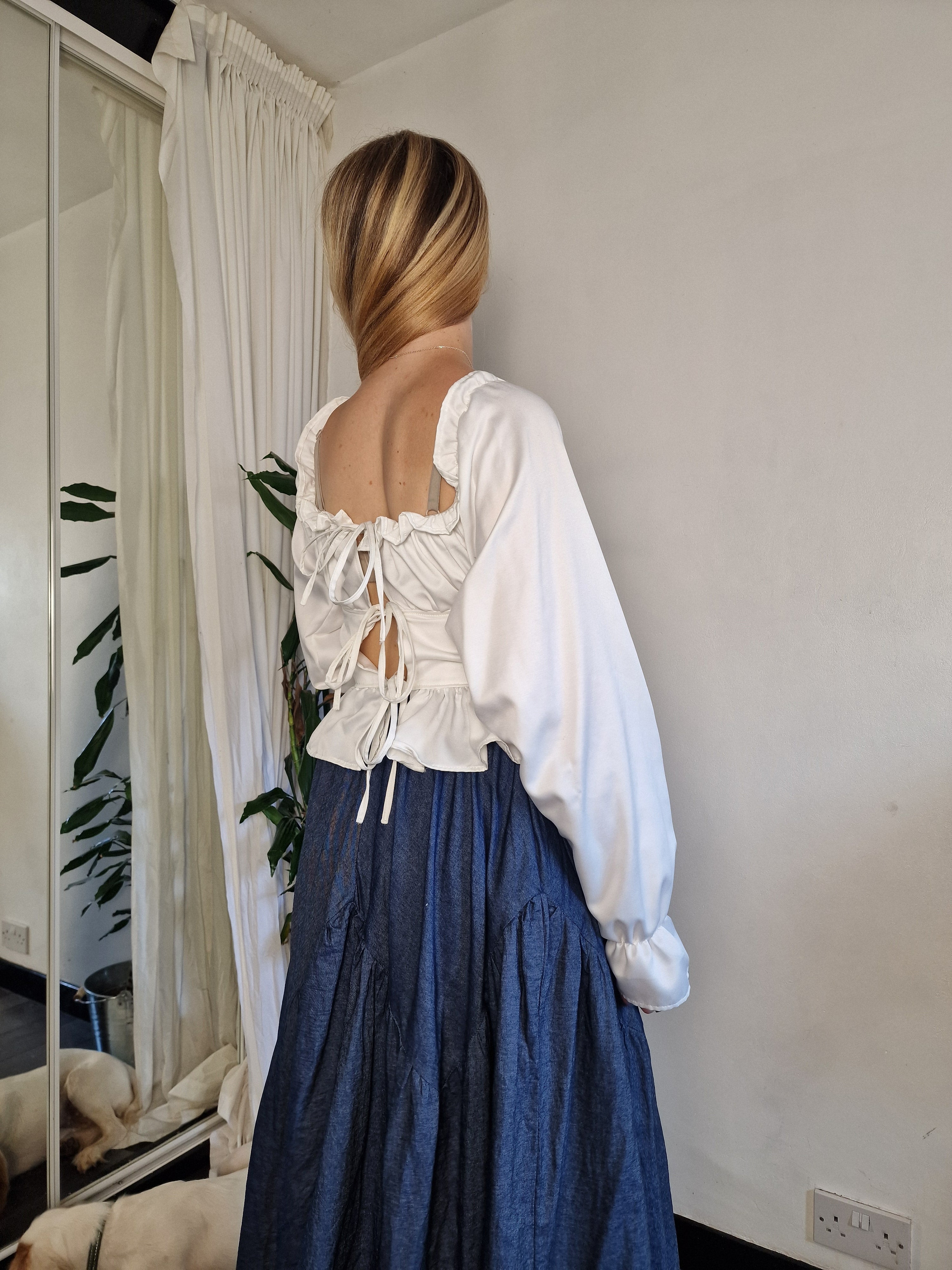 Tie back milkmaid (sample UK 6/8) imperfect, see images