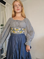 Gingham embroidered Milkmaid (sample UK 6/8)