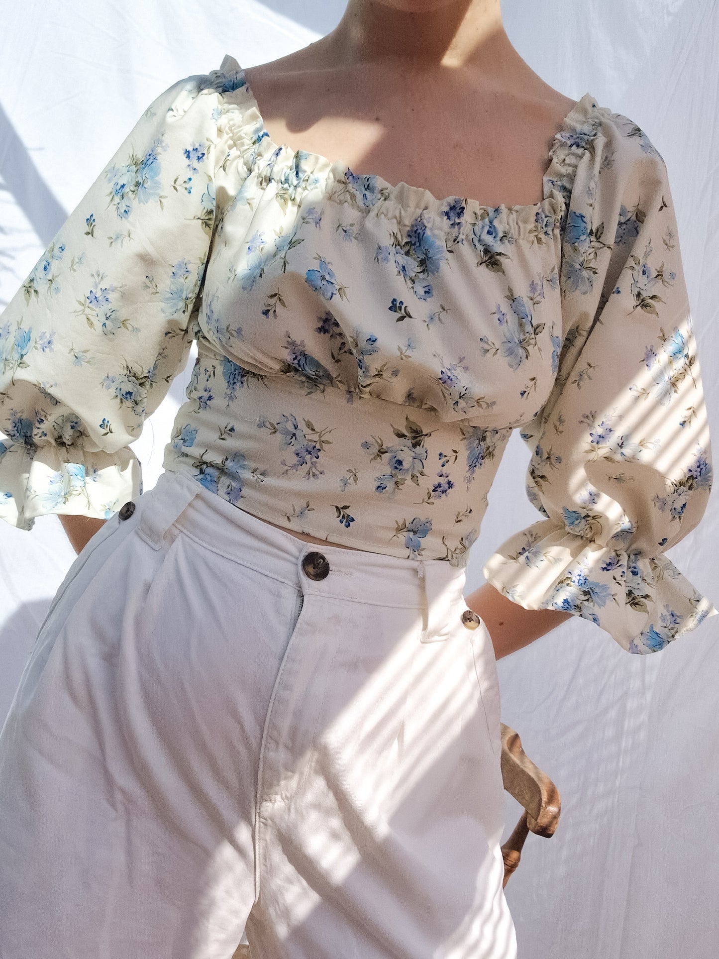 The Milkmaid Blouse (Lace Up Back)