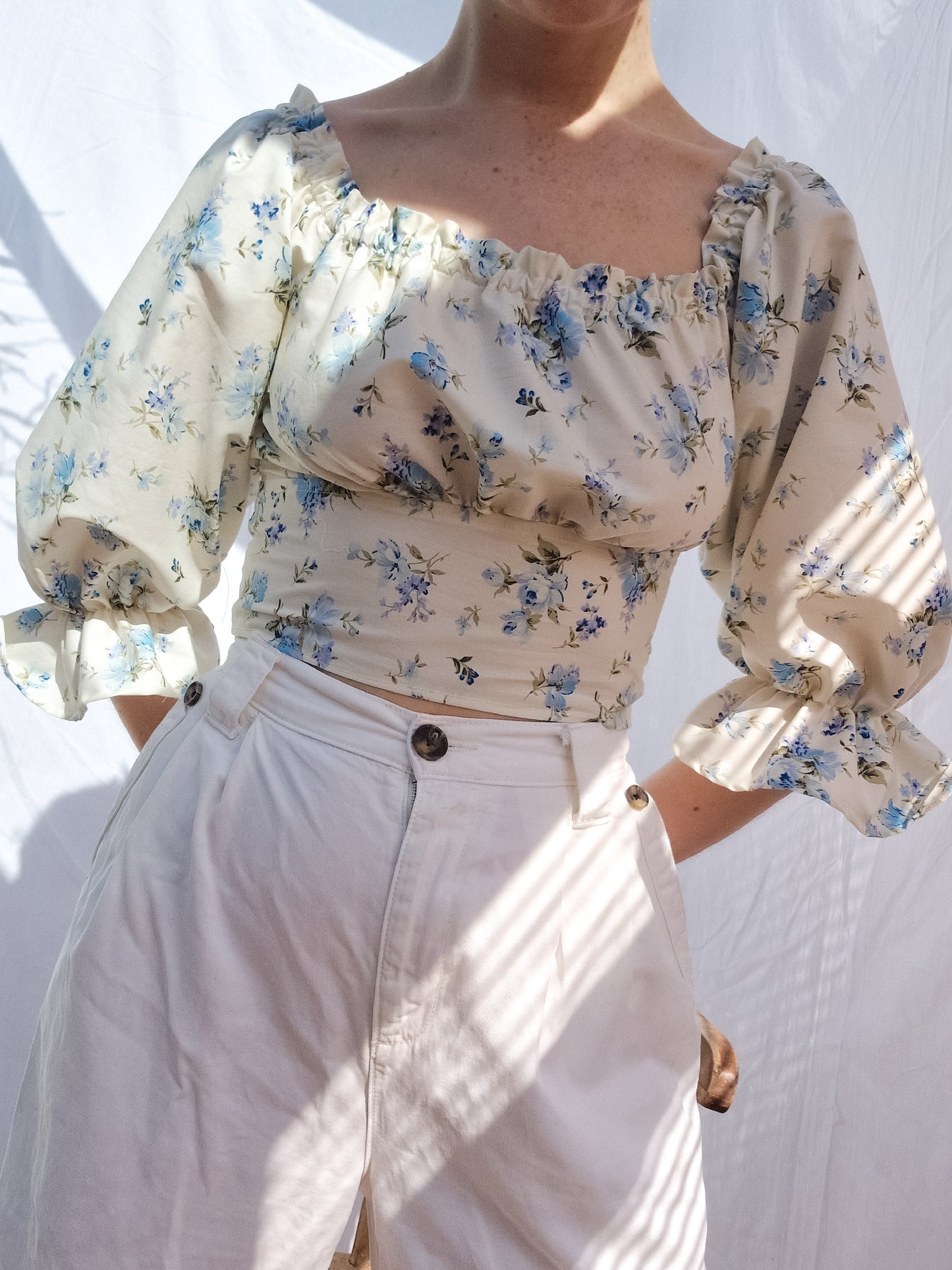 The Milkmaid Blouse (Lace Up Back)
